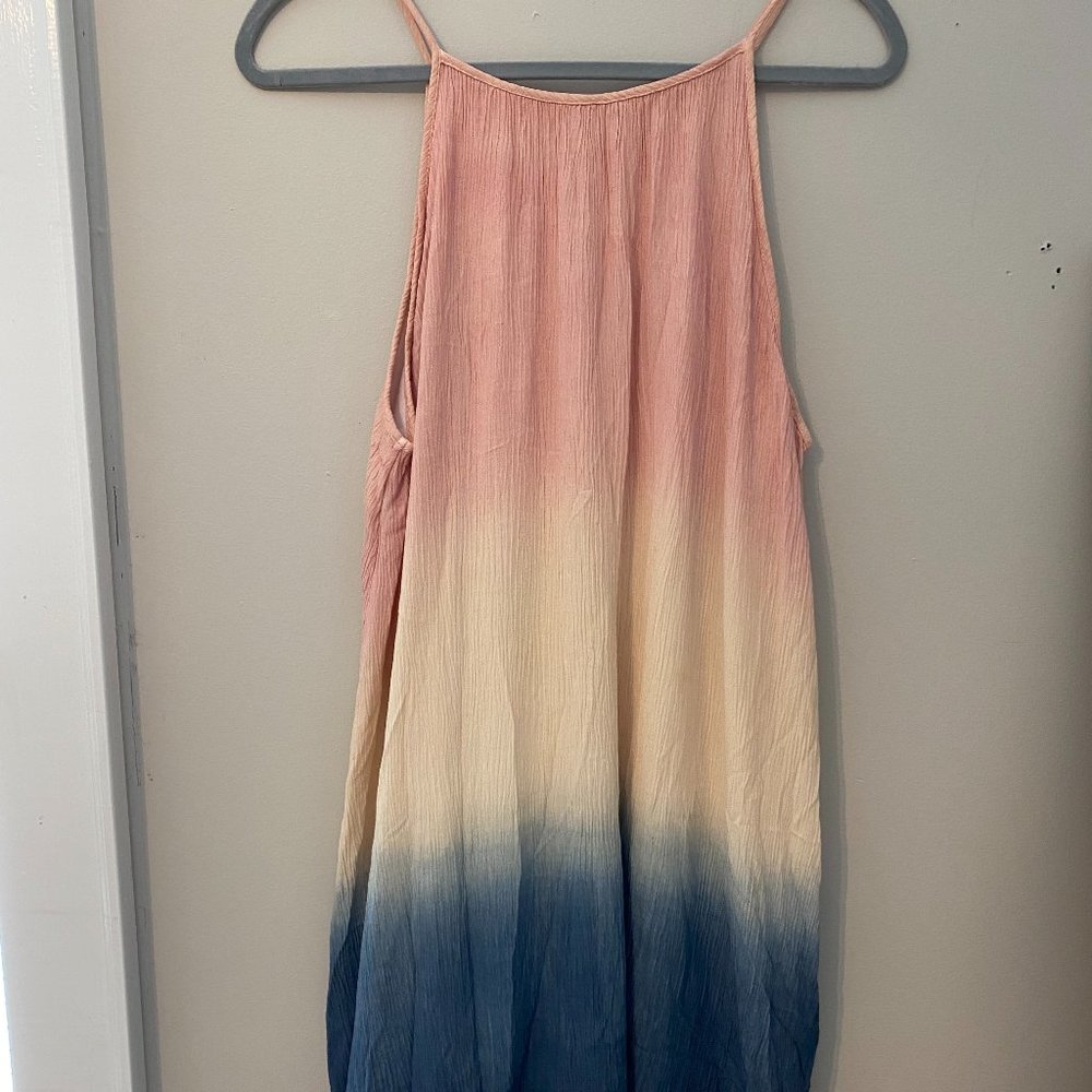 Ivy & Leo pink cream and blue dress